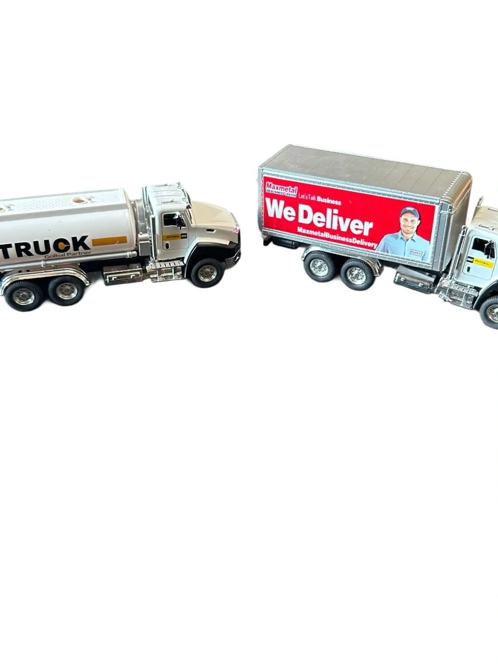 1:50 Oil Corp Toy Engineering Tanker Trailer & Delivery Truck Model Car Diecast
